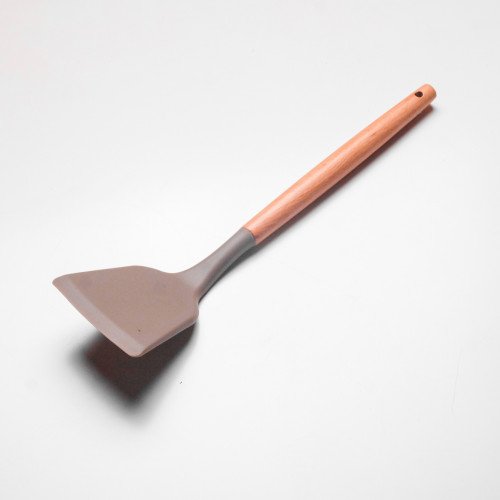 Mellow Brown Silicone Frying Spatula 2
