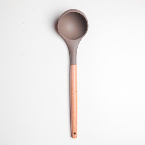 Mellow Brown Silicone Soup Ladle