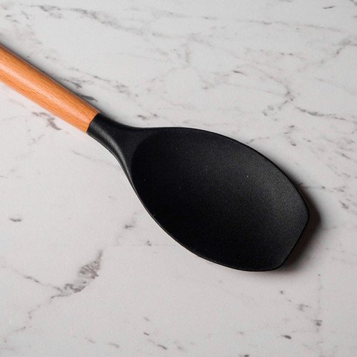Bold Black Silicone Flat Top Spatula 3