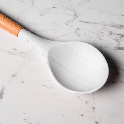 Frost White Silicone Serving Spoon 3