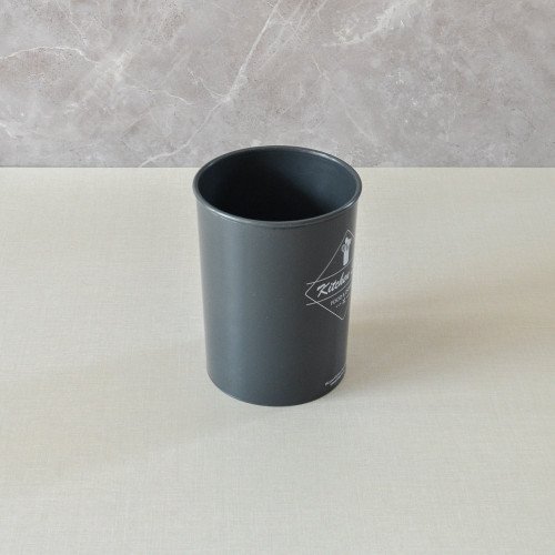 Woody Black Plastic Kitchen Utensils Bucket