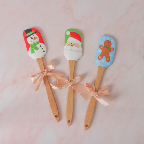 Silicone Baking Spatula with Character - Snowman 8