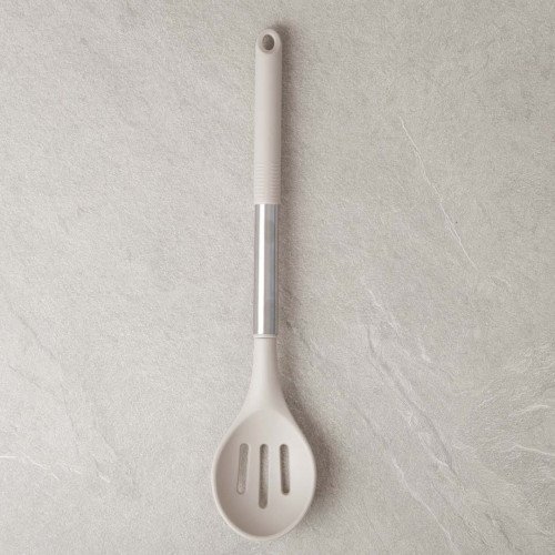 Light Khaki Silicone Slotted Spoon