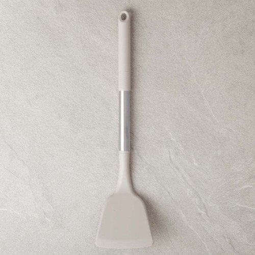 Light Khaki Silicone Frying Spatula