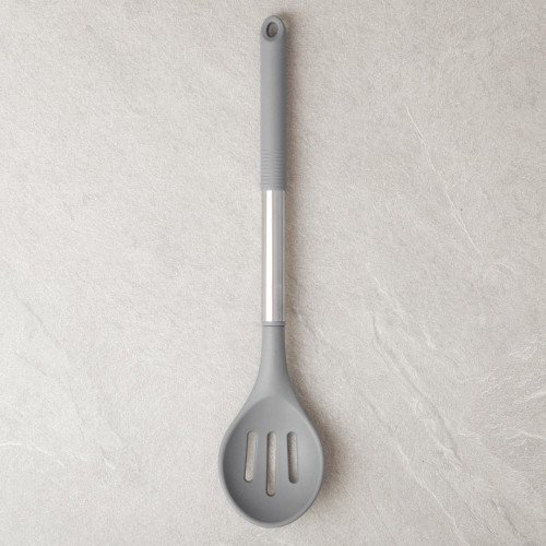 Slate Grey Silicone Slotted Spoon