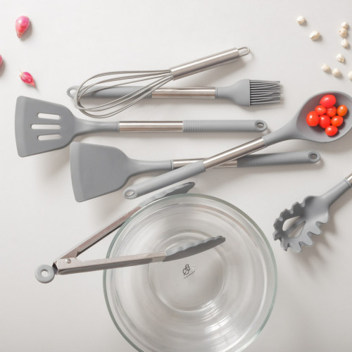 Slate Grey Silicone Flat Top Spatula 3