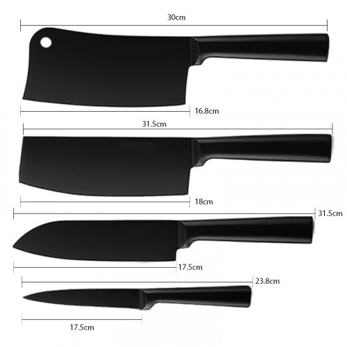 Black Pearl Set of 6 Knife Block 8