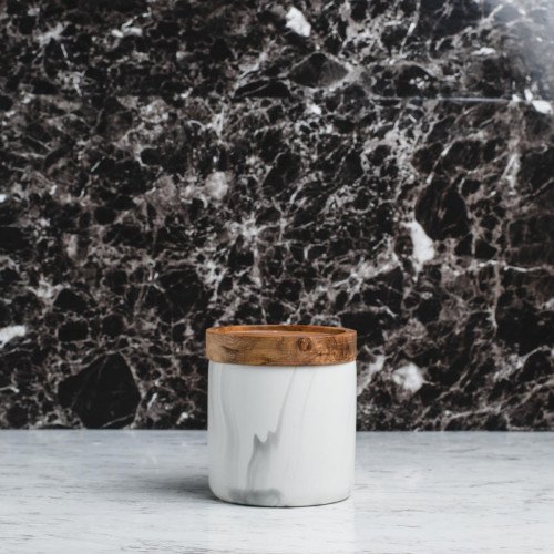 Marble Art Round Food Jar 600ml