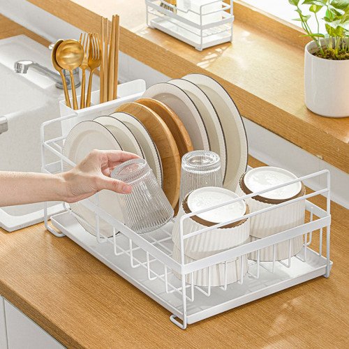 Countertop Tableware Storage Rack 47 x 27.5 x 19cm
