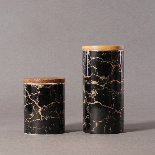Gold Marble Veins Kitchen Canister 4