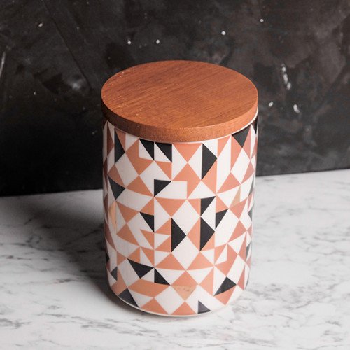 Colorful Geometric Kitchen Canister Tall 3