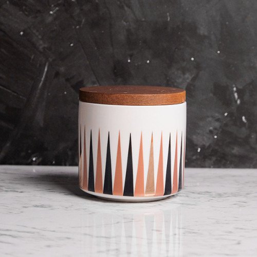 Colorful Geometric Kitchen Canister Short