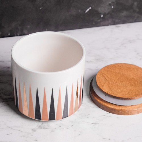Colorful Geometric Kitchen Canister Short 4