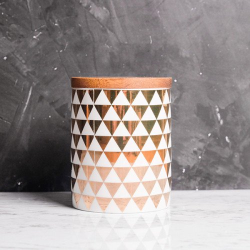 Small Triangle Motif Kitchen Canister