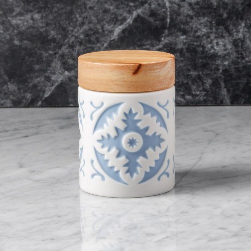 Snowflakes Blue Food Jar