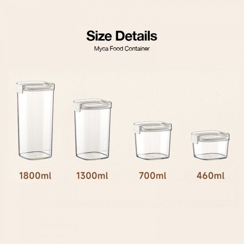 Myca Transparent Food Container Black 3
