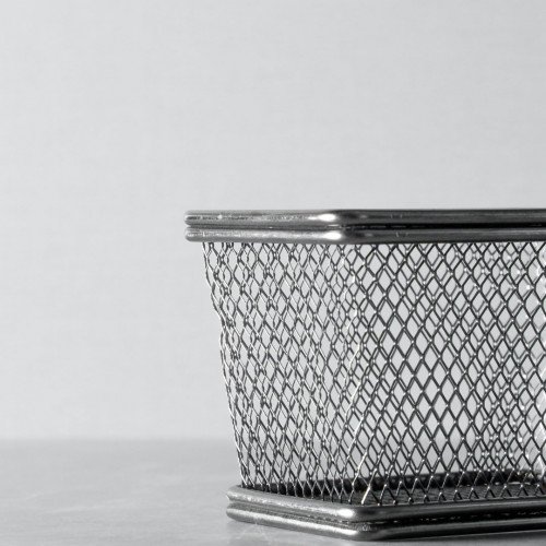 CHIPS BASKETS GREY METALLIC 12.2cm x 9.7cm 4