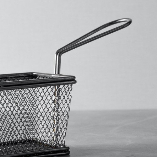 CHIPS BASKETS GREY METALLIC 12.2cm x 9.7cm 5