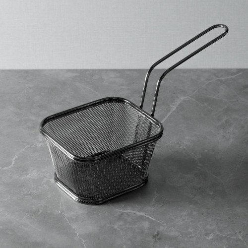 CHIPS BASKETS GREY METALLIC 12.5cm x 10.5cm 5