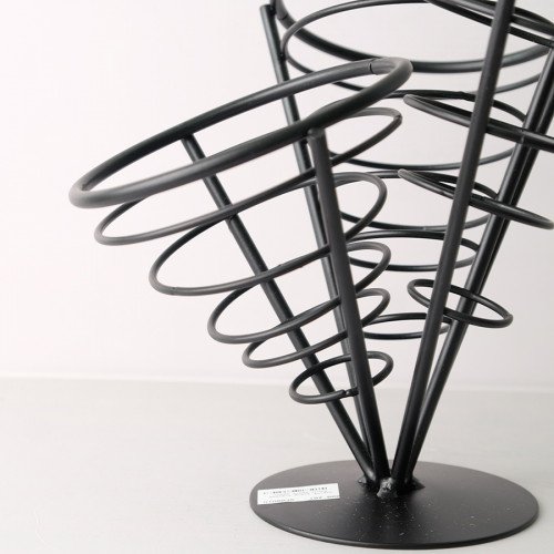 Three-Sides Chips Baskets Black 3 x 13cm 4
