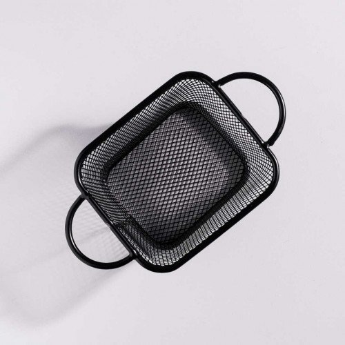 Chips Baskets Grey Metallic 11.5cm x 9cm 2