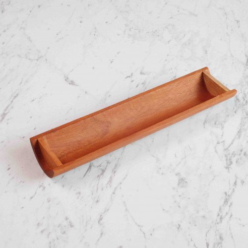 Mahoni Wooden Half Circular Bamboo Dish 7x30cm