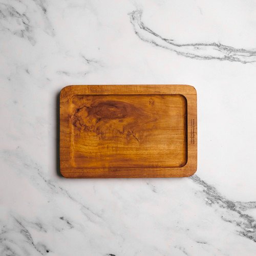 Teak Wooden Serving Plate Rectangular 17 x 25cm