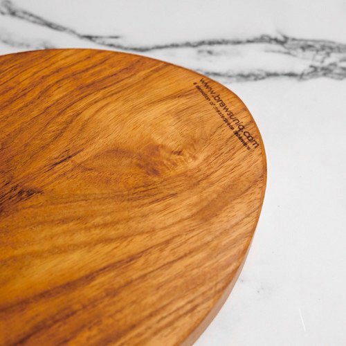 Teak Wooden Oval Serving Board 30 x 17.5cm 3