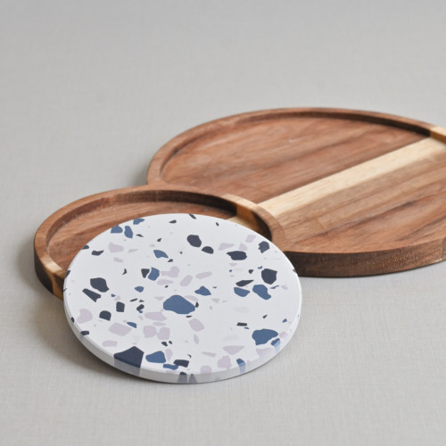 Breakfast Tray with Coaster Round - A 4