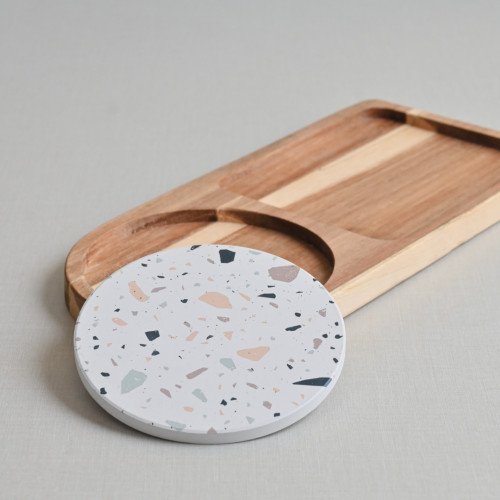 Breakfast Tray with Coaster Long Semi Circle - B 5