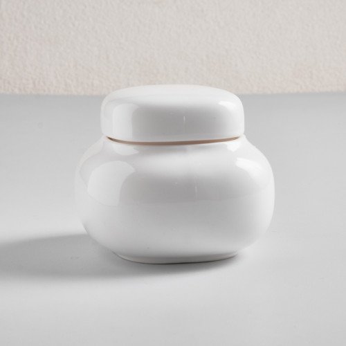 Ora White Covered Sugar Bowl