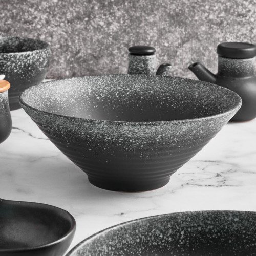 Black Kemuri Ramen Bowl 9" 2