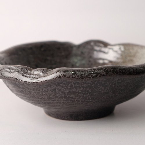 Dark Shaded Salad Bowl Uneven 9" 2