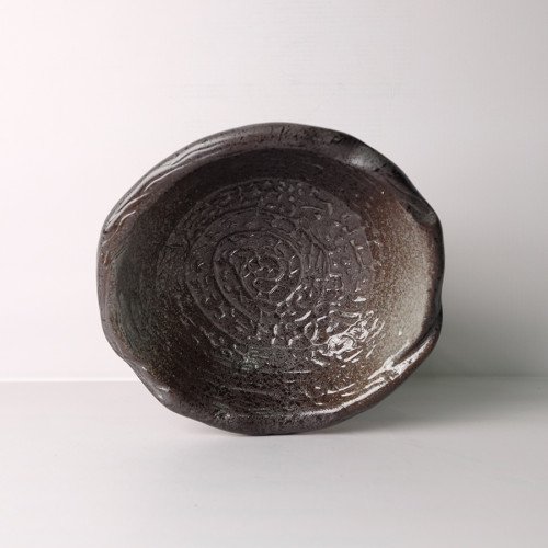 Dark Shaded Salad Bowl Uneven 9" 3