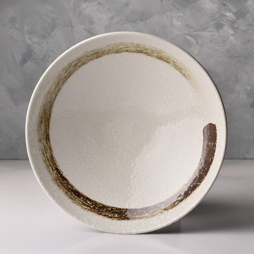 White Embossed Wide Bowl 9" 2