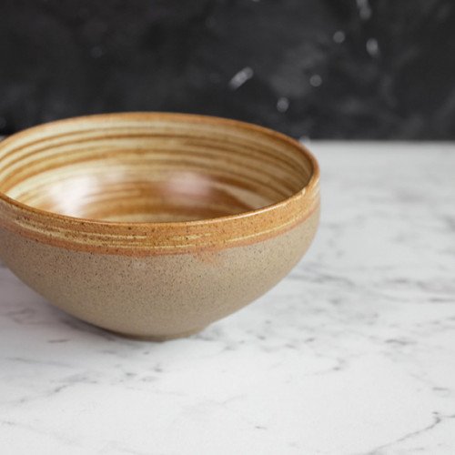 Sandblasted Brown Rice Bowl 4" 3