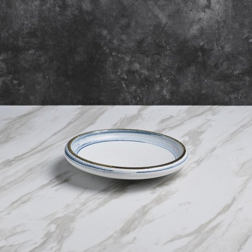 Seraphic Blue Shallow Bowl 8" 2