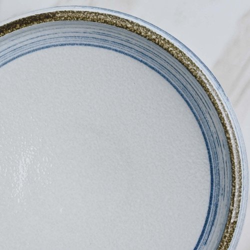 Seraphic Blue Shallow Bowl 8" 4