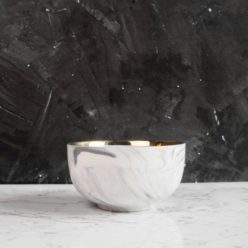Marble Purity White Rice Bowl 4.5" 2