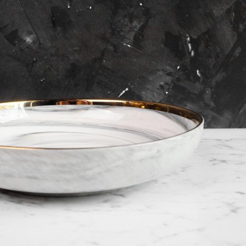 Marble Purity White Noodle Bowl 7.5" 3