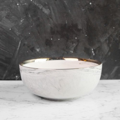 Marble Purity White Salad Bowl 7"