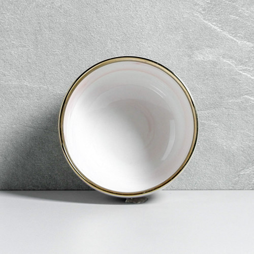 Marble Blush Rice Bowl 4.5" 5