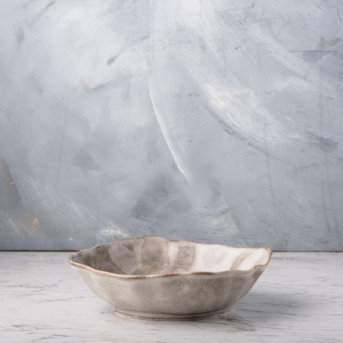 Sliver Tint Gray Square Bowl 6.8" 3