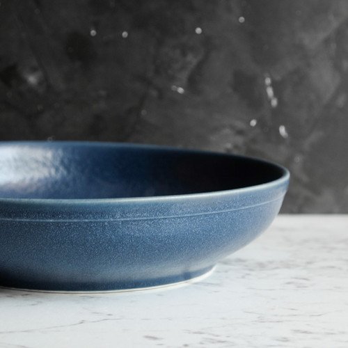 Prussian Blue Coupe Salad Bowl 9" 2