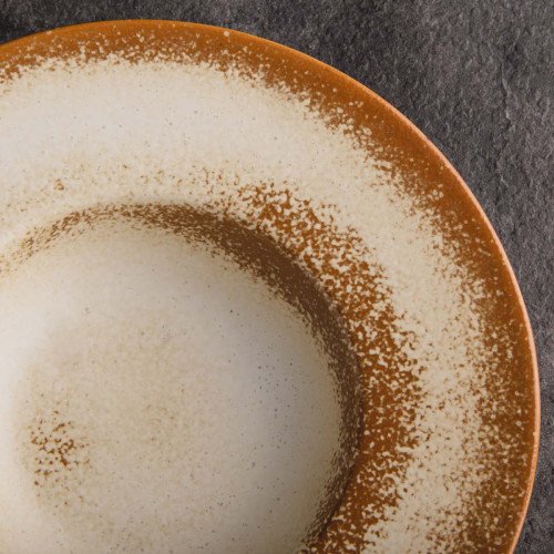 Torched Cream Pasta Bowl 9" 3