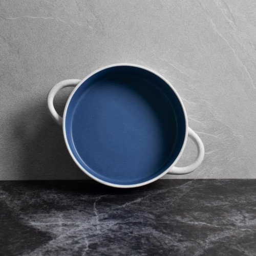 Groovy Blue Bowl with Handle 7.5" 6