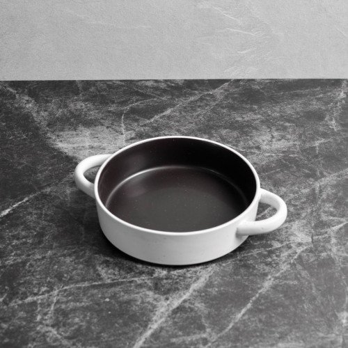 Groovy Black Bowl with Handle 7.5" 2