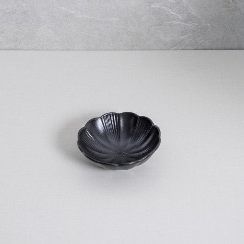 Ikebana Black Small Bowl 6" 2