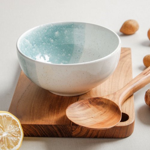 Pastel Blue Salad Bowl 6" 4