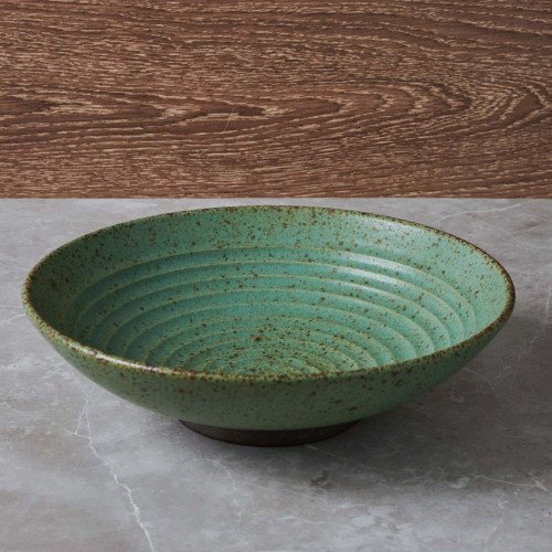 Concrete Layer Pasta Bowl 9" - Sage